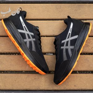 کفش ورزشی Asics مشکی نارنجی مردانه مدل BARZIN