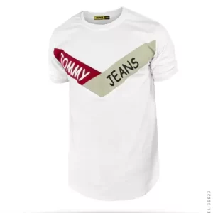 Tommy Jeans T-shirt , تیشرت , خرید تیشرت , قیمت تیشرت , عکس تیشرت , تیشرت تامی , تیشرت سفید , تیشرت مردانه , تیشرت پسرانه , تیشرت آستین کش مردانه Tommy مدل 36623