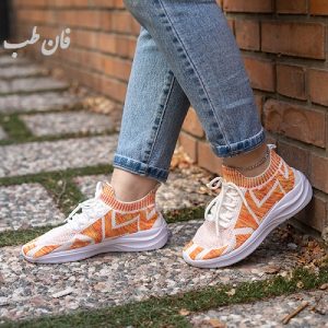 کفش ورزشی زنانه سفید نارنجی مدل Odyssey