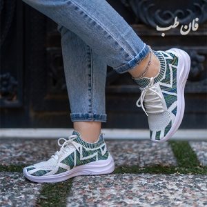کفش ورزشی زنانه سفید سبز مدل Odyssey