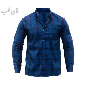 پیراهن مردانه آبی مدل Tanpoosh
