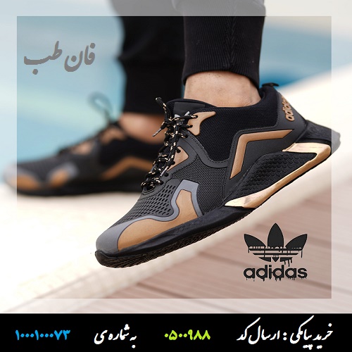 عکس محصول کفش مردانه Adidas مدل Zinax(مشکی طلایی)