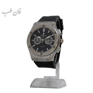 ساعت مچی Hublotنقره ای صفحه مشکی مدل C70