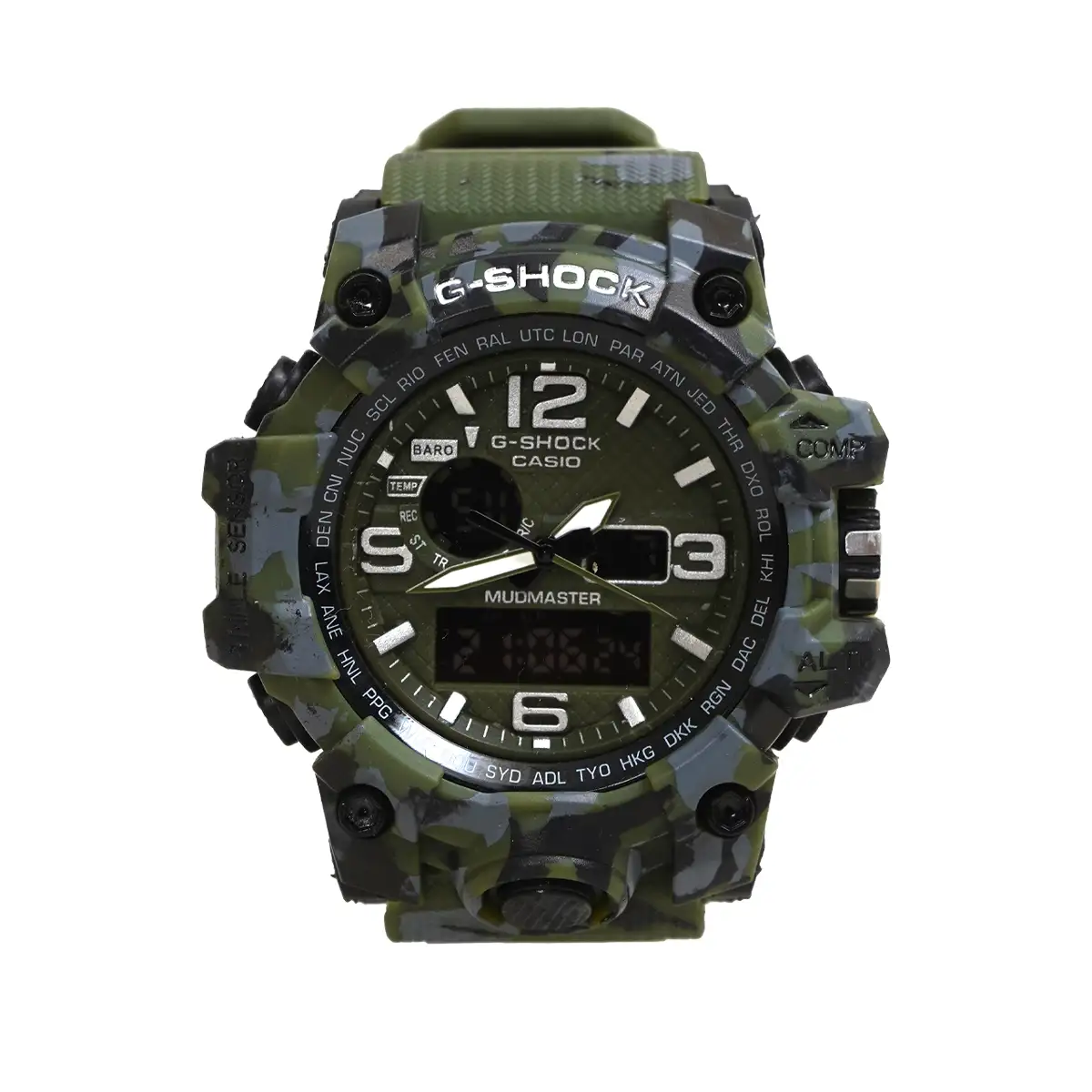 عکس محصول ساعت اسپرت G-SHOCK سه سنسوره طرح ارتشی سبز Army