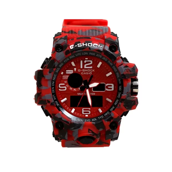 ساعت اسپرت G-SHOCK سه سنسوره طرح ارتشی قرمز Army