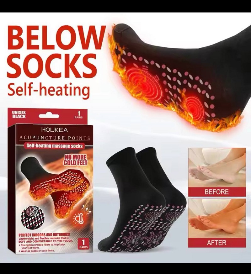 جوراب حرارتی کف پا below socks self-heating