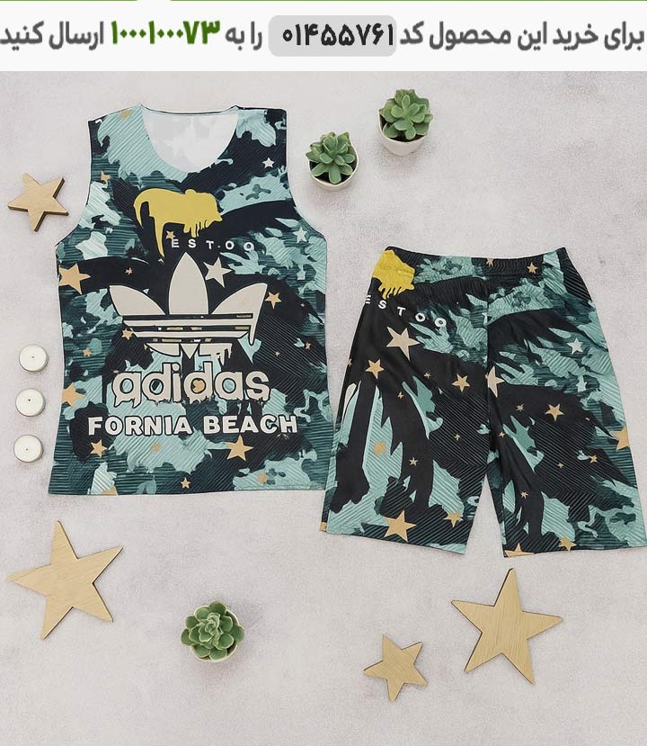 ست تاپ شلوارک مردانه adidas مدل Fornia کد 6368