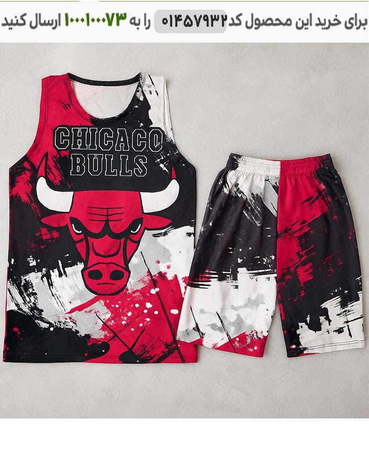 عکس محصول ست تاپ شلوارک مردانه مدل CHicago Bulls کد 6366