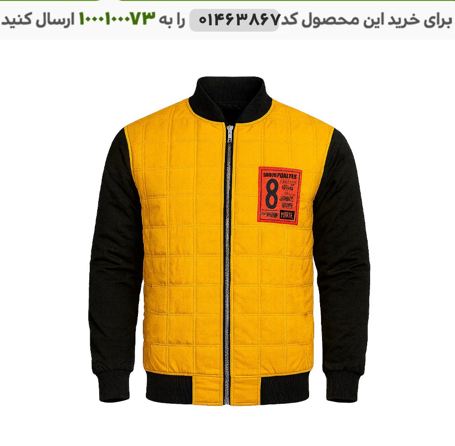 عکس محصول کاپشن مردانه مدل sorena (زرد) کد 6386