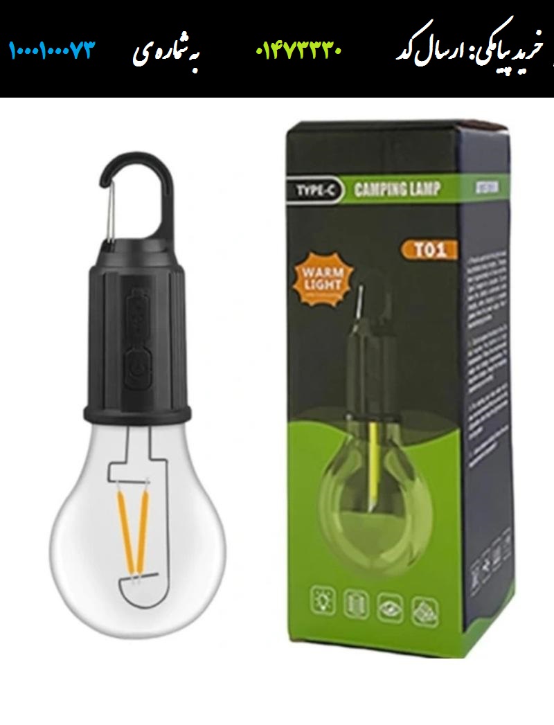 لامپ شارژی قلابدار کد 6446