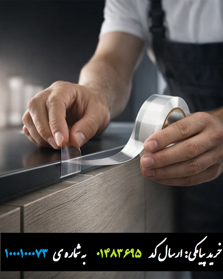 چسب شفاف دو طرفه شیشه ای کد 6490